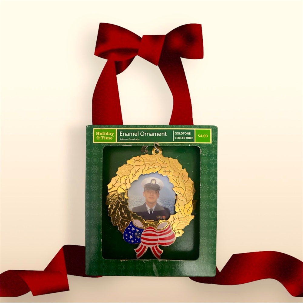 Holiday Time Christmas Ornament Military Vntg USA New
